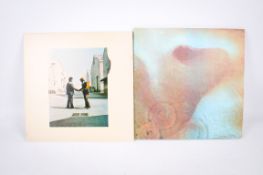 Two Pink Floyd LP record vinyl albums.