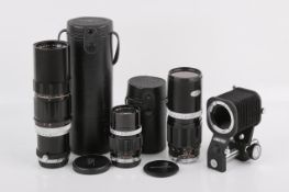 Three Olympus Pen F lenses. To Include a 100mm f3.5 E.