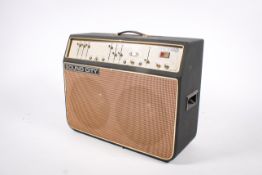 A circa 1970's Concord Sound City guitar valve amp. S/n 2100, with PVC cover. H53cm x W68cm x D25.