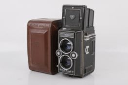 A Rollei Magic II 6x6 medium format TLR camera. Serial number 2540274.