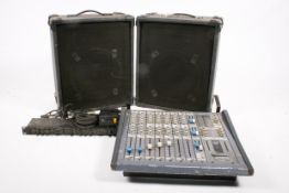Vintage Cloud CXM music console and a pair of PA speakers, etc.