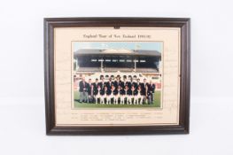 Cricket interest - 1991-92 England Tour of New Zealand, signed England team photograph.