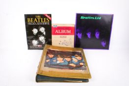 An assortment of The Beatles memorabilia.