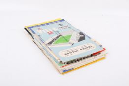 A collection of Bristol Rovers football away programmes.