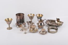 A collection of silverplated tableware.