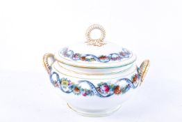 A porcelain soup tureen.