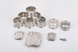 An assortment of 19th century and later silver.