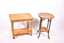 Two small side tables.