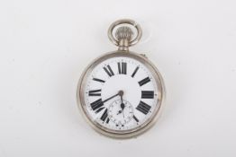 An early 20th century Swiss nickel cased Goliath pocket watch.