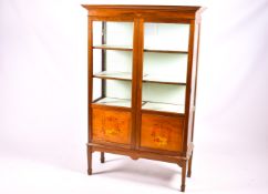 Early 20th century mahogany display cabinet.