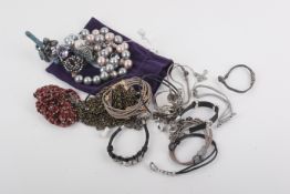 An assortment of contemporary costume jewellery.