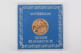 A 1980 sovereign coin. Weight 8g.