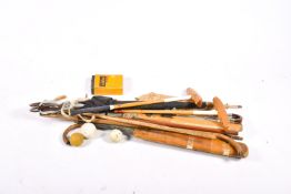 An assortment of 19th century and later outdoor accessories.