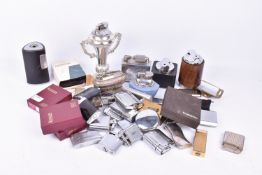 A collection of vintage lighters.