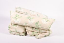 Eight Laura Ashley 'Heligan' pleated and lined curtains.