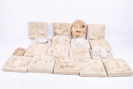 A set of zodiac ceramic tiles. Including 'Virgo', 'Aries', 'Gemini', etc.