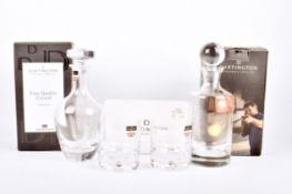 A group of modern Dartington Crystal glassware.