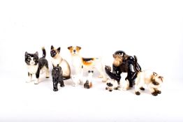 Collection of assorted mid-century ceramic animal ornaments.