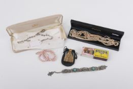 An assortment of costume jewellery.