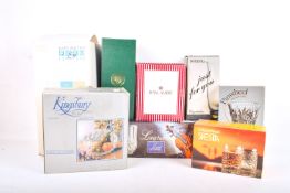 Collection of boxed crystal and glassware items, all boxed. Including a Dartington 1.5L jug, etc.