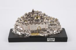 A 20th century H Karshi silver sculpture of 'Jerusalem'.