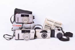 Four assorted cameras. Including an Olympus C-2000, a Canon Z135, a Samsung 'Fino' 130 XL, etc.