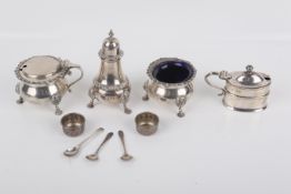 An assortment of silver table items.