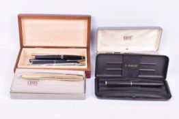 A collection of pens.