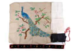 An assortment of vintage textiles.