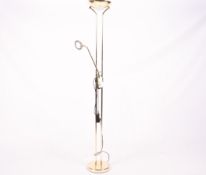 A contemporary gilt metal standard lamp.