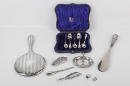 An assortment of Victorian and later silver.