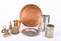 An assortment of 20th century metalware.