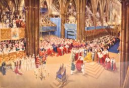 Terence Cuneo (1907-1996) - The Coronation of Queen Elizabeth II' signed print, number 405.