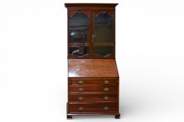 A late 19th century mahogany bureau bookcase.