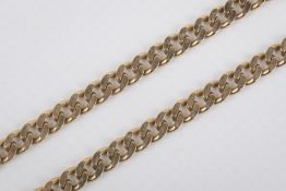 An Italian 9ct gold curb chain bracelet. Width 5mm, length 22cm, hallmarked, gross weight 11.6g.