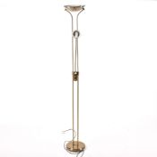 A contemporary metal standard lamp.