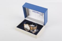 A gentleman's Seiko gold plated wristwatch.