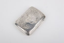 An Edwardian silver cigarette case.