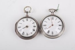 Two Georgian pair cased fusee movement pocket watches.