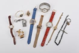 A collection of wristwatches and accessories.