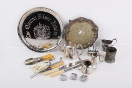 A collection of silverplated and other collectables.