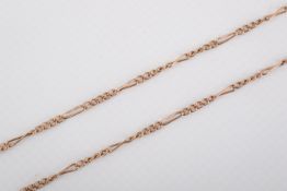 A 9ct gold figaro chain necklace.