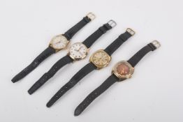 Four gentlemen's wristwatches.