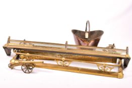 A group of assorted brassware items.