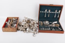 A part canteen of Danish Atla silverplated cutlery and other silverplated cutlery.