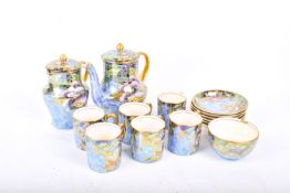 A circa 1930s Maling Coronet lustre ware coffee set, number 5508, for six.