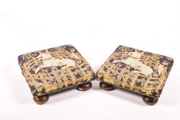 A pair of Victorian style footstools.
