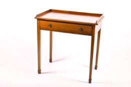 Mahogany rectangular side table fitted drawer.