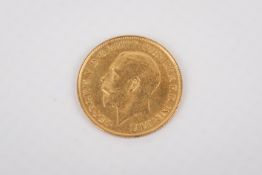 A 1912 half sovereign coin. Weight 4g.