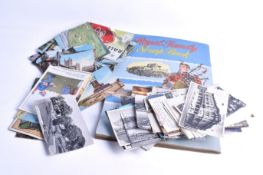 A collection of vintage postcards.